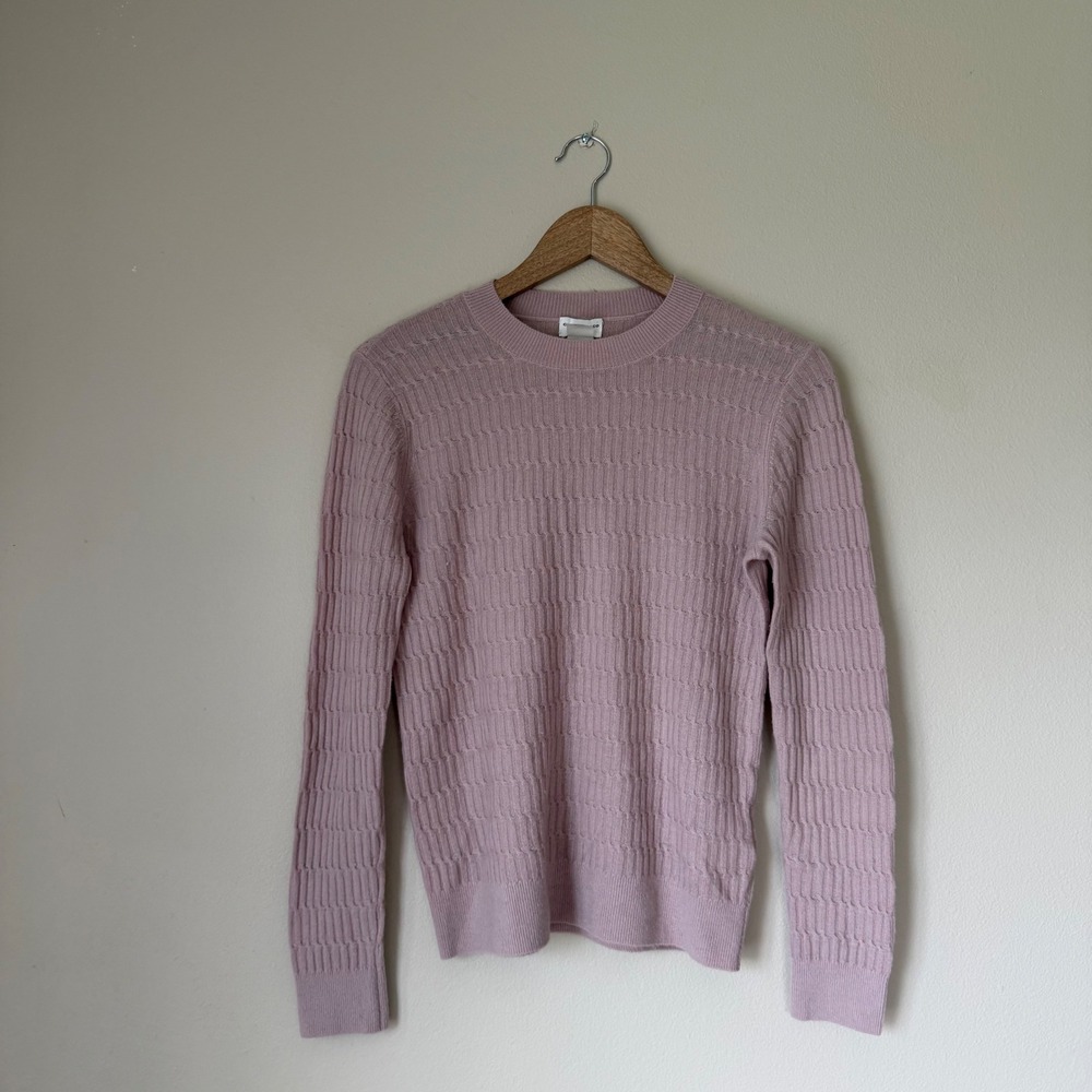 Club Monaco 100% Cashmere Crewneck Knit Sweater Size Small